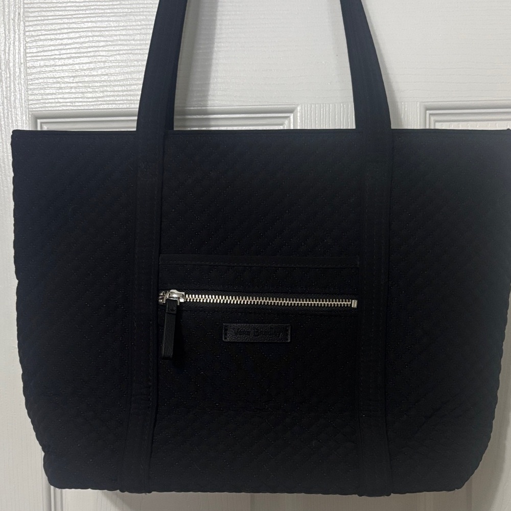 Vera Bradley Black Small Vera Tote in Black